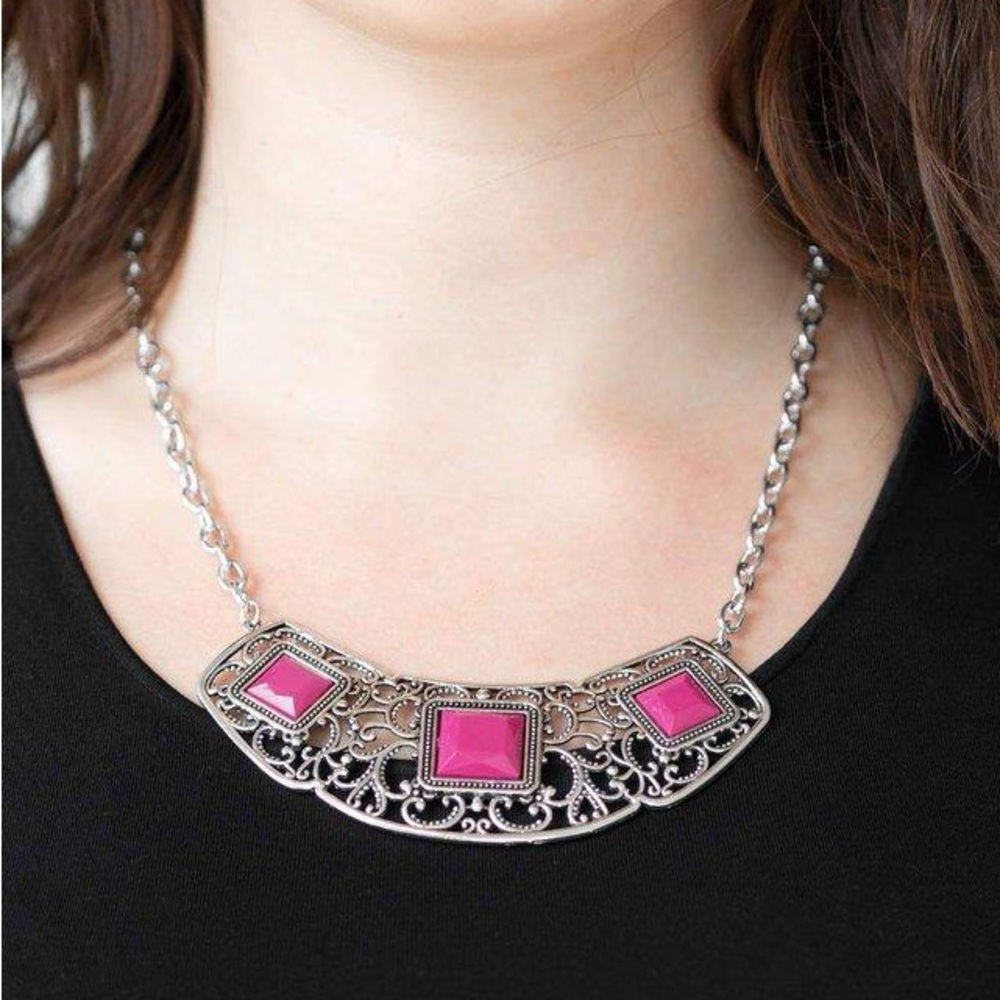 Feeling Inde-PENDANT - Pink Necklace